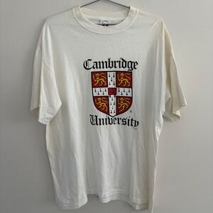 Cambridge University Graphic Crest T-Shirt White Mens XL